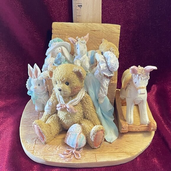 CHERISHED TEDDIES Christopher #950483 Bear with Toy Chest FIGURINE 1991  1164HT - Picture 11 of 14